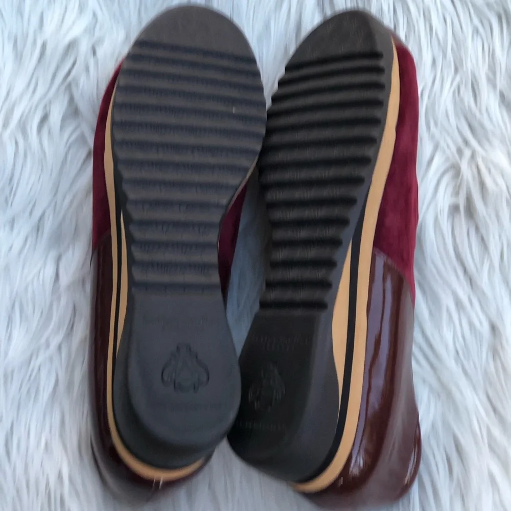 Bettye Muller Concept Taytum Leather Burgundy Oxford Burgundy Sneakers Shoes 9M